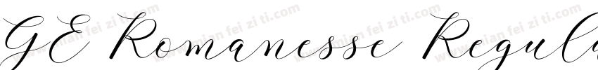 GE Romanesse Regular字体转换